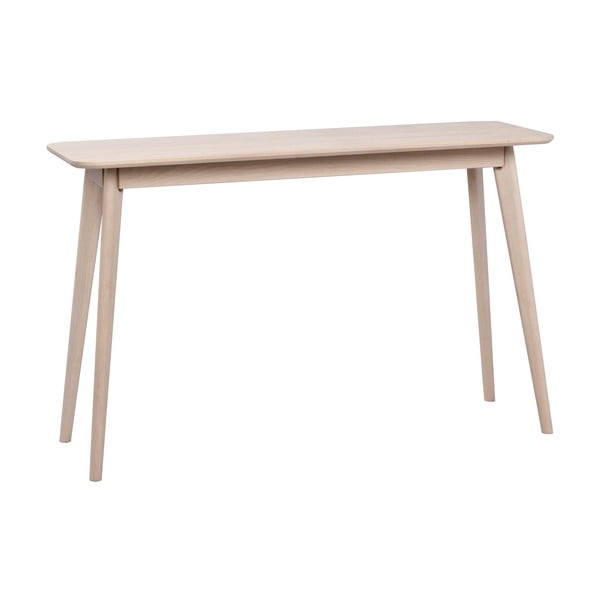 Natúr színű konzolasztal tölgyfa dekorral 120x40 cm Yumi - Rowico-image-3