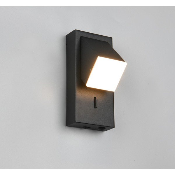 Matt fekete LED fali lámpa Raglan – Trio-image-2