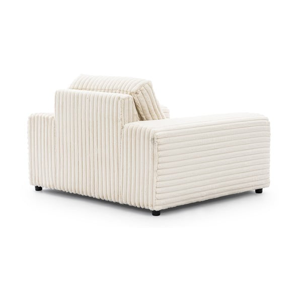 Krémszínű kordbársony fotel Justin – Ropez-image-3