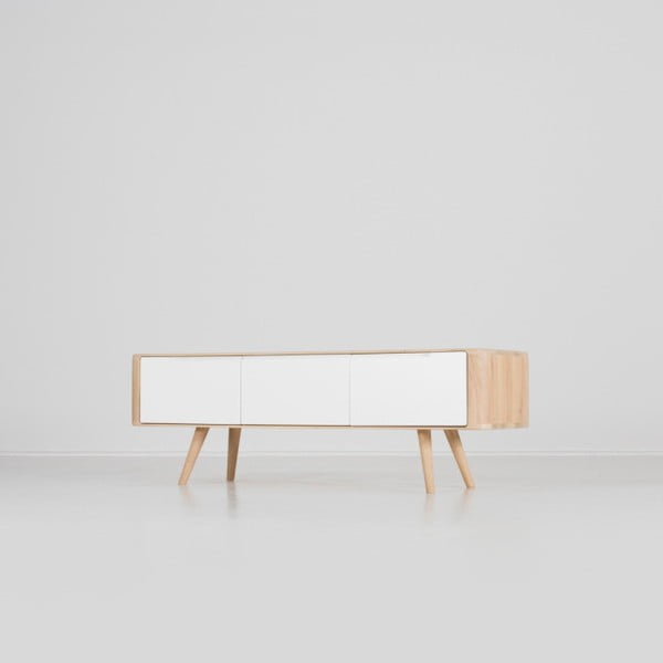 Ena tölgyfa TV-állvány, 135 x 42 x 45 cm - Gazzda-image-4