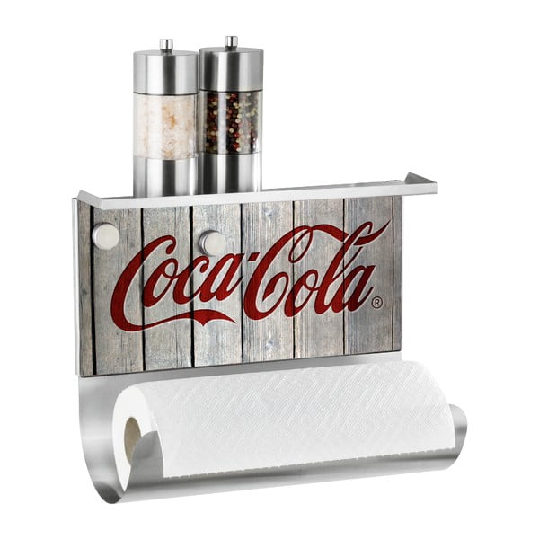 Coca-Cola Wood mágneses papírtörlő tartó polccal - Wenko