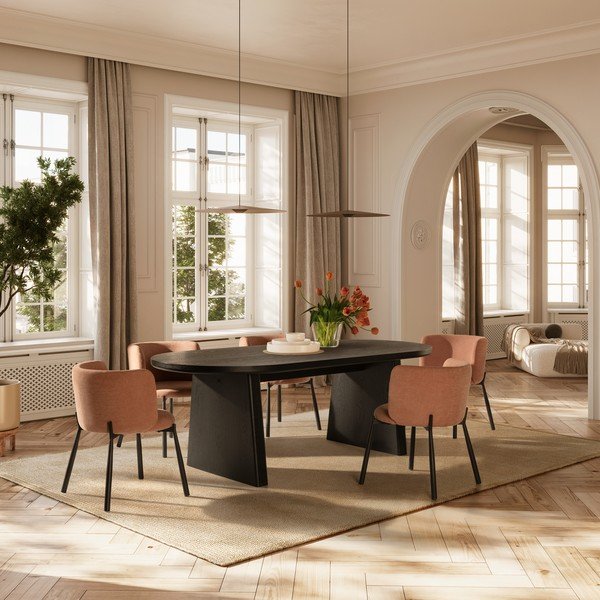 Barackszínű kárpitozott étkezőfotel szett 2 db-os Ginny – MOME-image-1