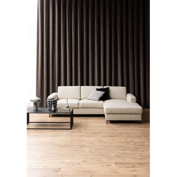 Fekete dohányzóasztal üveg asztallappal 60x120 cm Strington – Actona-image-1