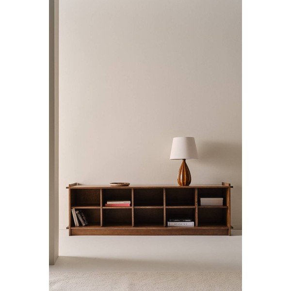 Sötét natúr színű borovi fenyő könyvespolc 193x60x40 cm Apelvik – Jotex-image-1