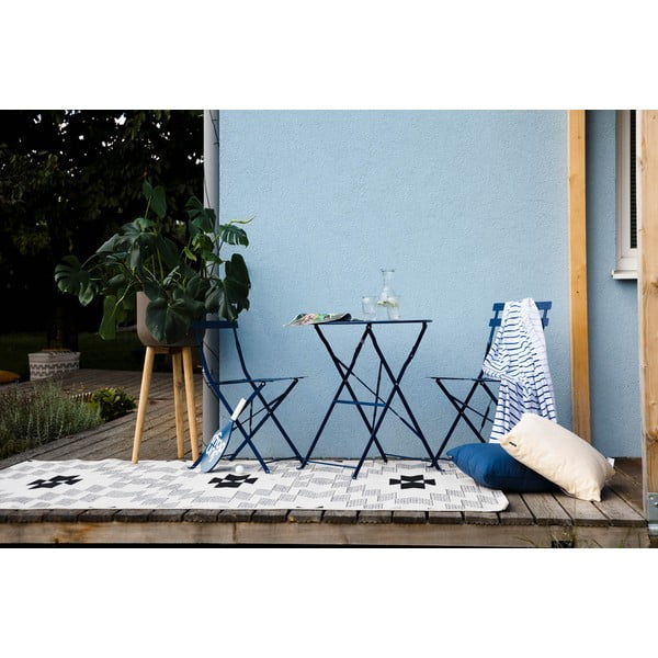 Retro sötétkék kerti bútorgarnitúra - Bonami Essentials-image-1