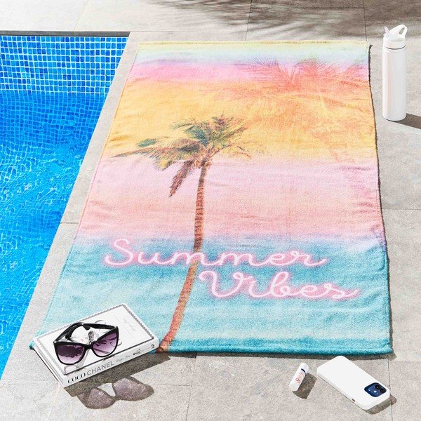 Frottír pamut strandtörölköző 76x160 cm Summer Vibes – Sassy B-image-1