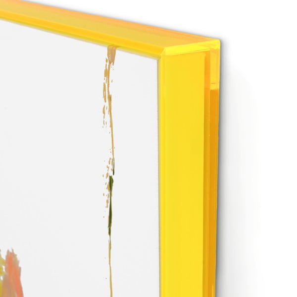 Kép kézzel festett részletekkel 102x102 cm Confidential Yellow – Malerifabrikken-image-2