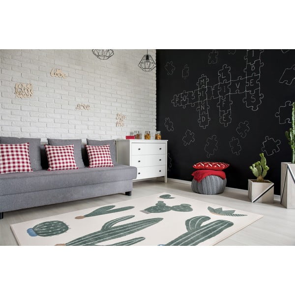 Zöld-elefántcsont színű gyerek szőnyeg 120x170 cm Cacto Malachite – FD-image-1