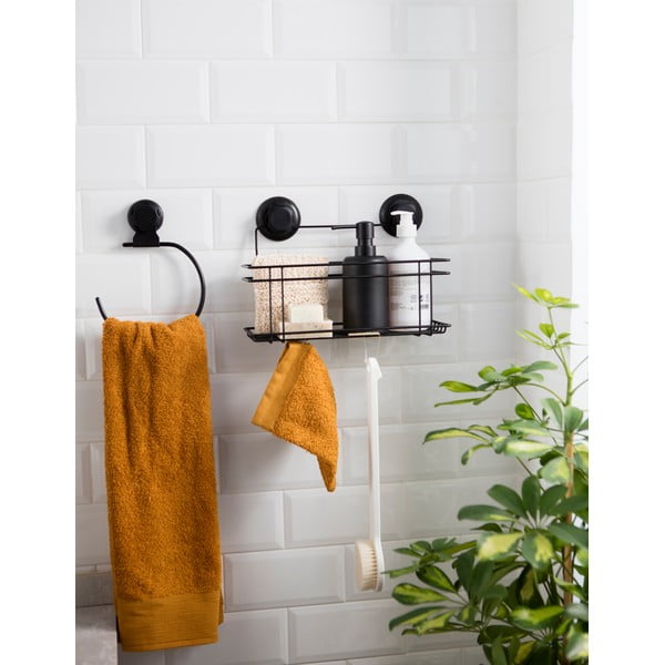 Bestlock Black All Purpose Holder fekete öntapadós fürdőszobai polc, 30 x 20,5 cm - Compactor-image-1