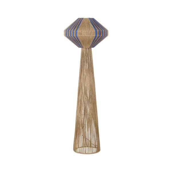 Kék-natúr színű kötél állólámpa (magasság 152 cm) Abby – Nova Luce