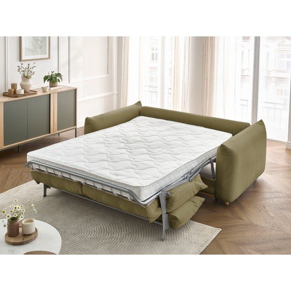 Zöld kinyitható kanapé 214 cm Ernest – Bobochic Paris-image-1