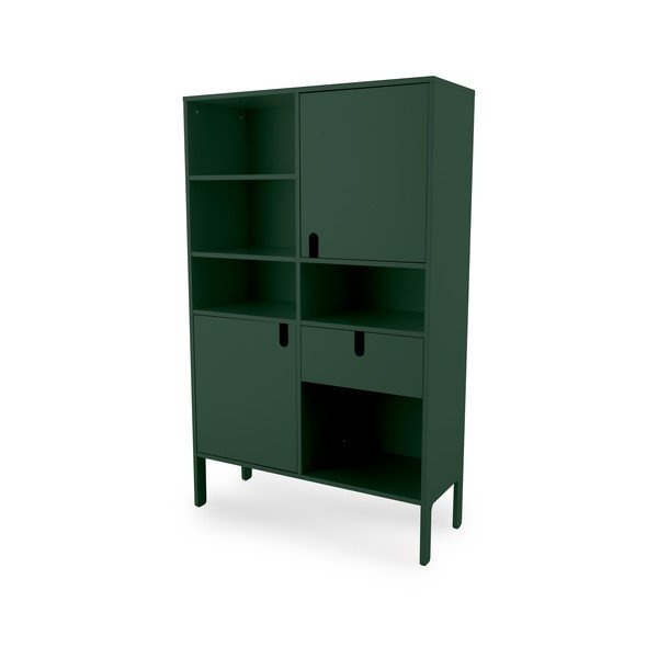 Uno sötétzöld könyvespolc, magasság 176 cm - Tenzo-image-2