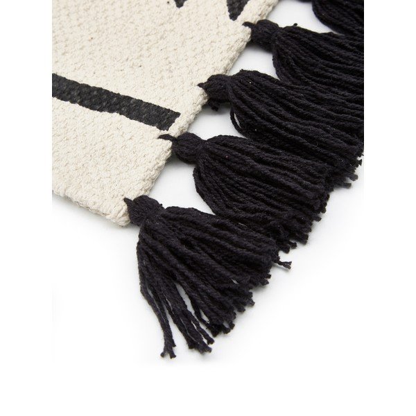 Rita bézs-fekete kézzel szőtt pamut szőnyeg, 70 x 140 cm - Westwing Collection-image-4
