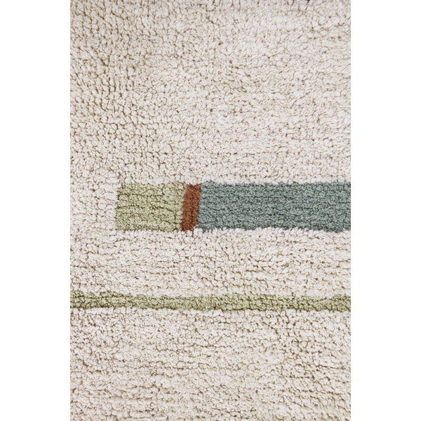 Kék-krémszínű mosható kézi szövésű pamut szőnyeg 90x130 cm Lanes Vintage Blue – Lorena Canals-image-4