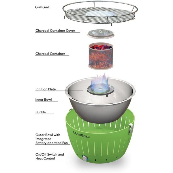 Rozsdamentes acél begyújtós tányér XL – LotusGrill-image-1
