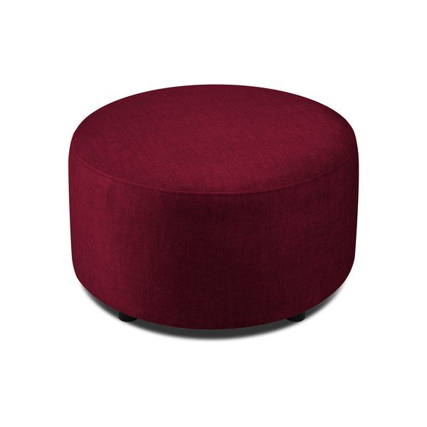 Debbie bordó bársony puff, ø 68 cm - Mazzini Sofas-image-2