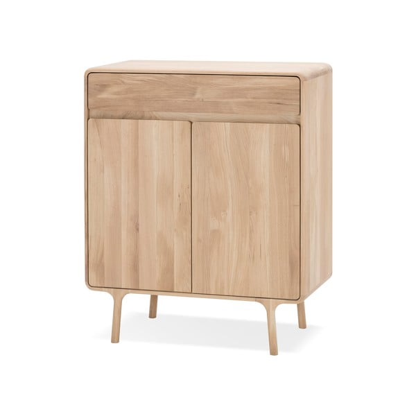 Fawn tömör tölgyfa komód fiókkal - Gazzda-image-2