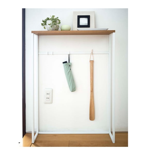 Fehér-világosbarna konzolasztal 18.5x60 cm Tower – YAMAZAKI-image-2