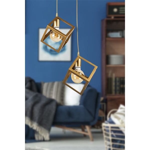 Aranyszínű fém mennyezeti lámpa Magnezya – Squid Lighting-image-1