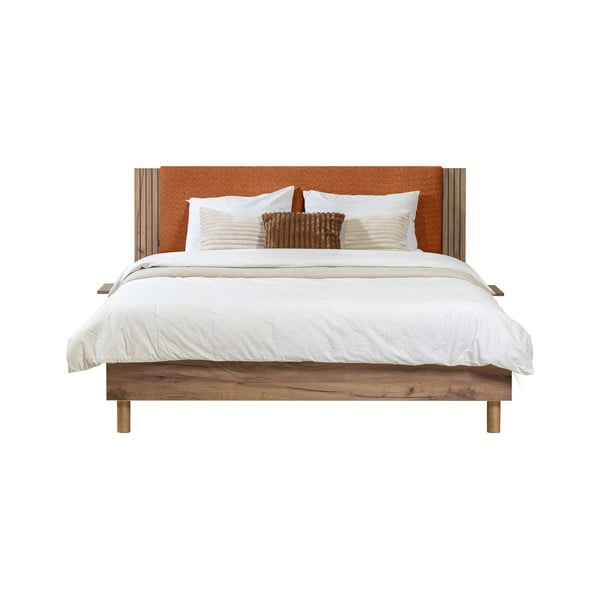 Narancssárga franciaágy ágyráccsal 160x200 cm Lior – Bobochic Paris-image-2