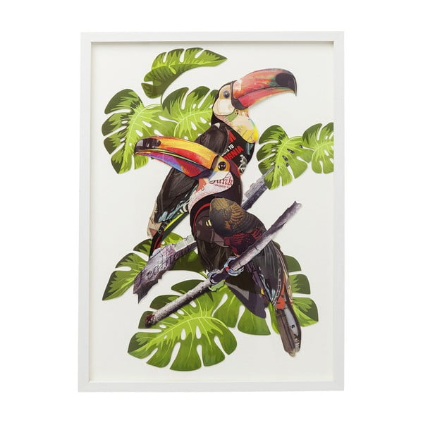 Paradise Bird Couple kép, 70 x 50 cm - Kare Design