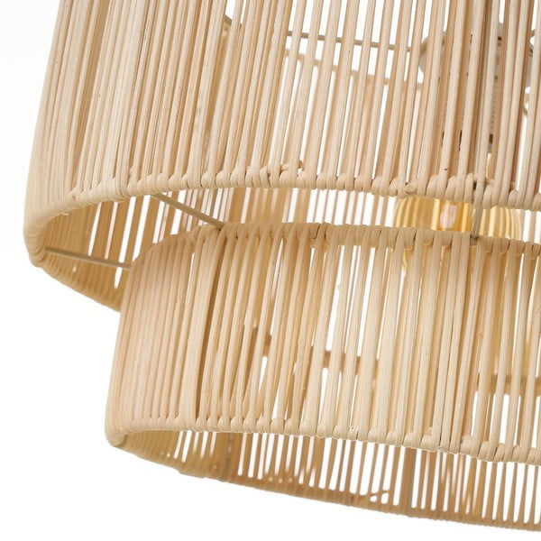 Natúr színű rattan mennyezeti lámpa rattan búrával ø 38 cm Natural Way – Casa Selección-image-2
