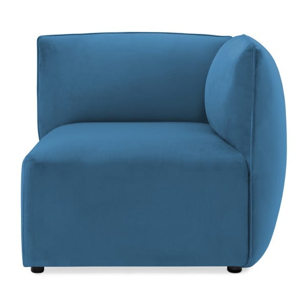 Velvet Cube kék kanapé, jobboldali sarokelem - Vivonita