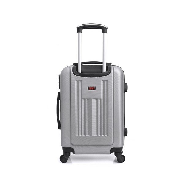 Lipari ezüstszínű gurulós bőrönd, 37 l - Hero-image-3