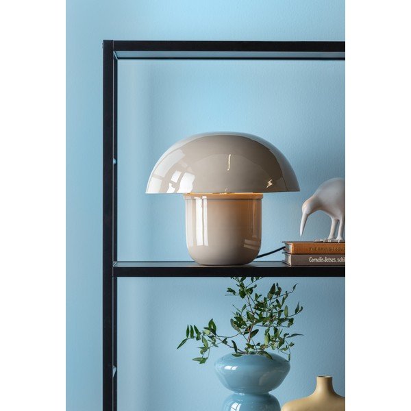 Szürke asztali lámpa fém búrával (magasság 25 cm) Fat Mushroom – Leitmotiv-image-1