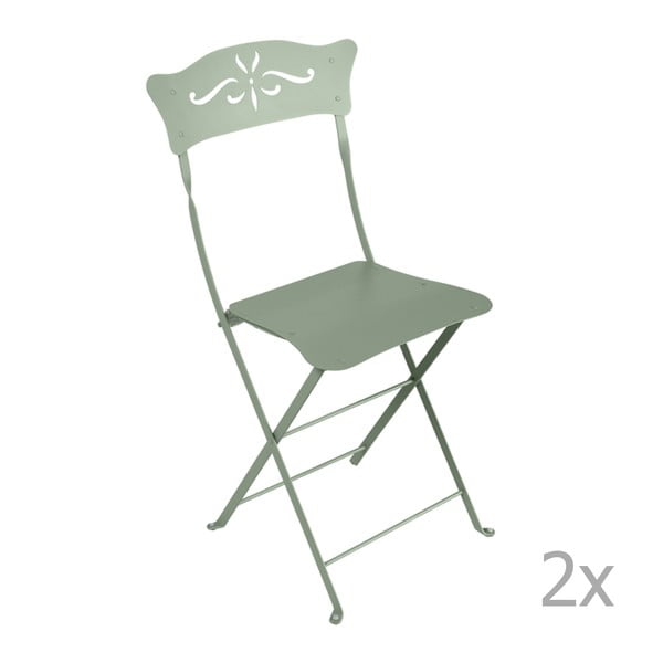 Bagatelle szürkészöld összecsukható kerti szék, 2 db - Fermob