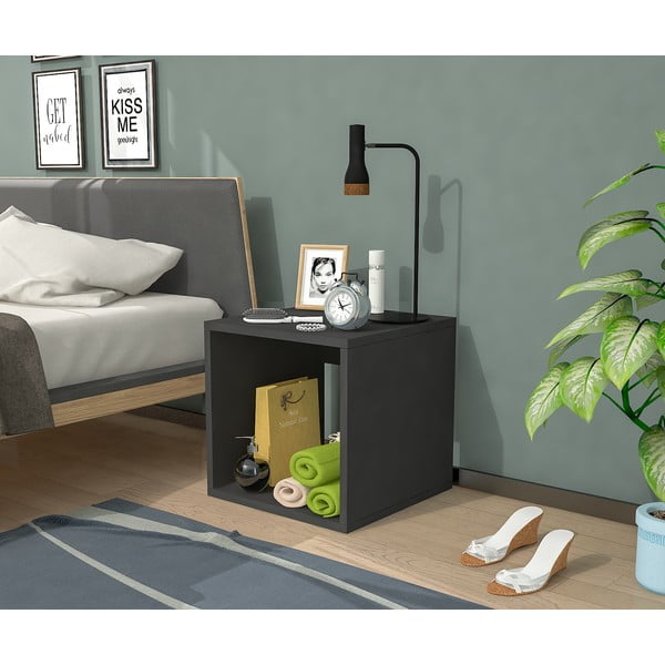 Fekete éjjeliszekrény Biga – Gauge Concept-image-1