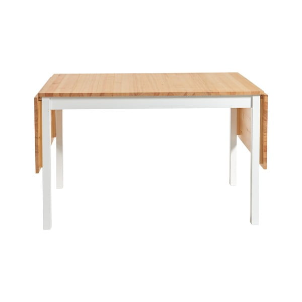 Brisbane bővíthető borovi fenyő étkezőasztal fehér konstrukcióval, 120 (200) x 70 cm - Bonami Essentials-image-1