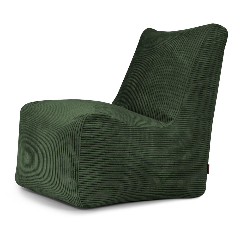 Zöld kordbársony babzsákfotel Seat Lounge  SLOWDOWN