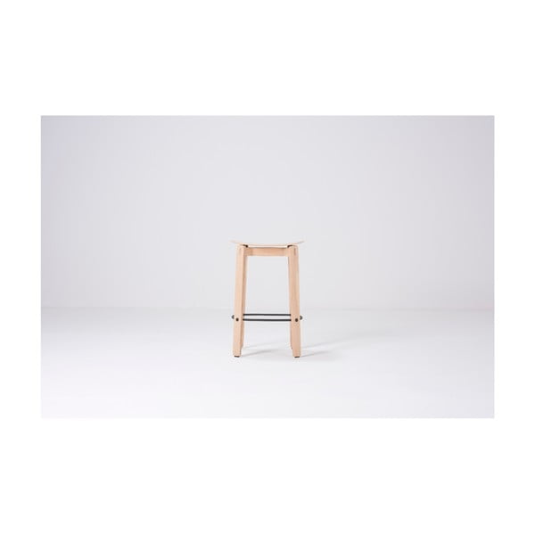 Natúr színű tölgyfa bárszék (ülésmagasság 65 cm) Nora – Gazzda-image-2