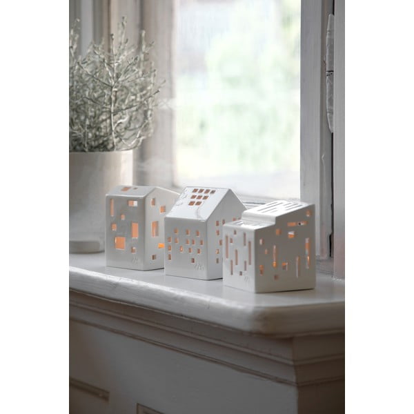 Urbania Lighthouse Functio fehér kerámia gyertyatartó - Kähler Design-image-1