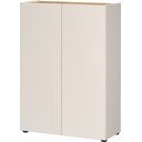 Krémszínű szekrény tölgyfa dekorral 74x105x33 cm Alviano – Germania