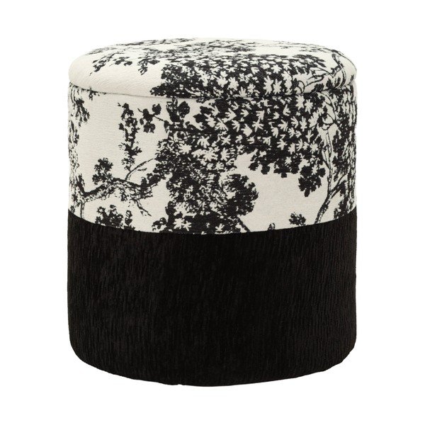 Fekete-fehér puff Oriental Style – Mauro Ferretti-image-1