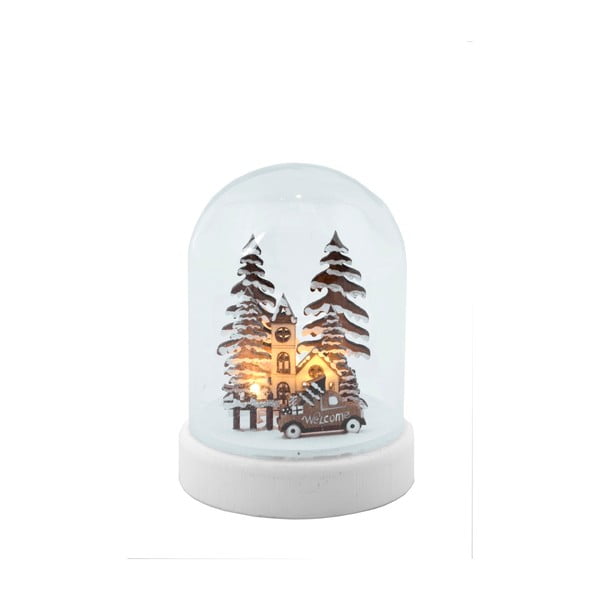 Město kis méretű karácsonyi dekoráció LED-es világítással, magassága 15 cm - Ego Dekor