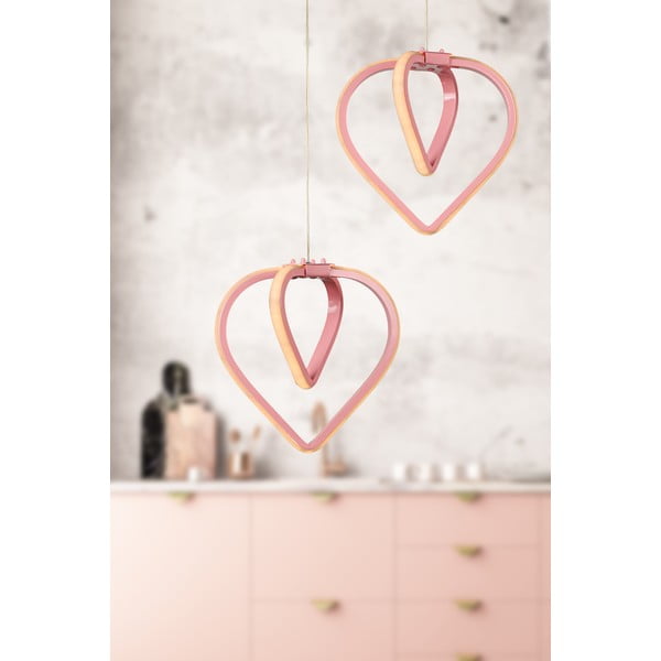 Rózsaszín fém LED függőlámpa ø 20 cm Sevinc – Squid Lighting-image-1