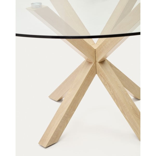 Kerek étkezőasztal üveg asztallappal ø 150 cm Argo – Kave Home-image-1