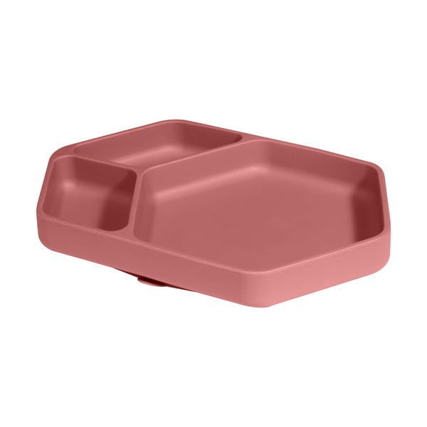 Piros szilikon gyerek tányér 16x25 cm – Kindsgut-image-2