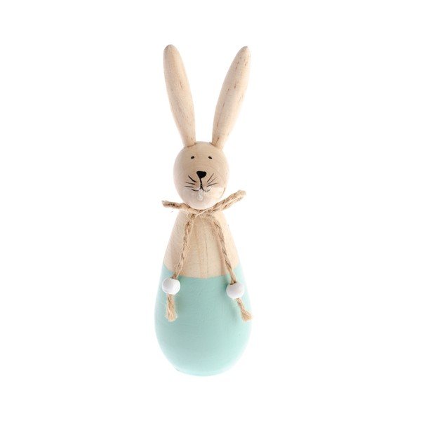 Happy Easter Hare dekoráció kék részletekkel, magasság 15 cm - Dakls