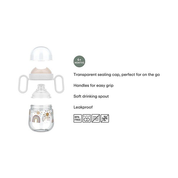 Bézs műanyag gyerek bögre 200 ml Sunshine & Rainbow – Mepal-image-4
