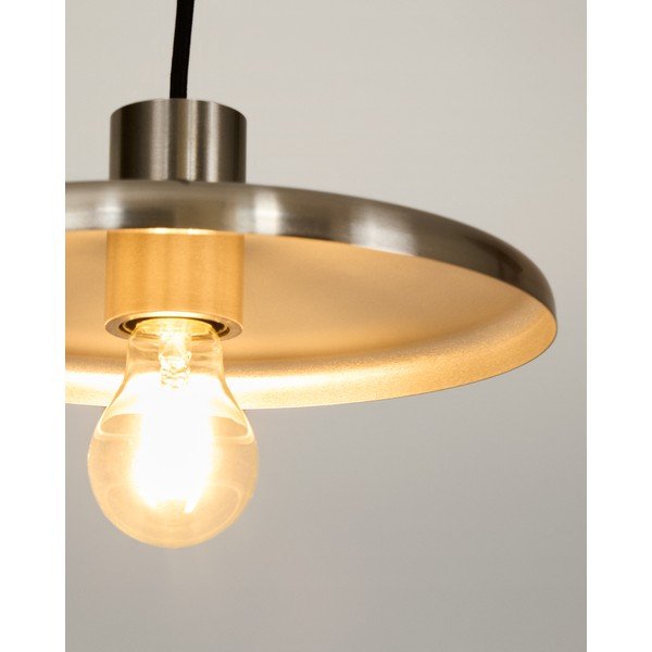 Ezüstszínű függőlámpa fém búrával Nuvira – Kave Home-image-1