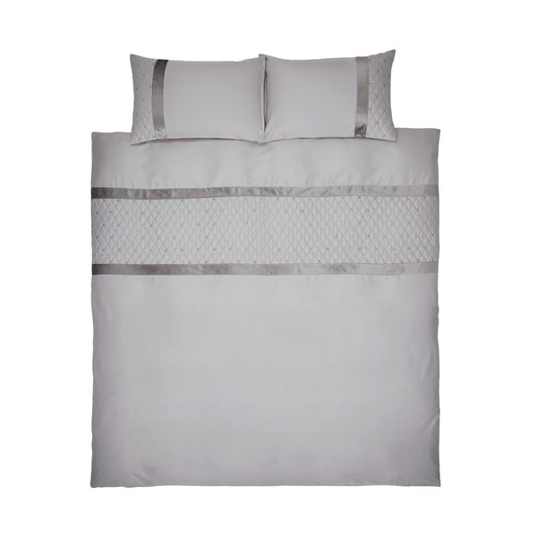 Szürke kétszemélyes-hosszabbított mikroszatén ágyneműhuzat 230x220 cm Sequin Cluster – Catherine Lansfield