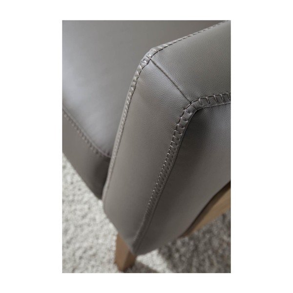 Szürke bőr kanapé fa kerettel, 209 cm - Ángel Cerdá-image-4