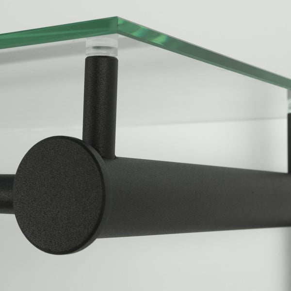 Fekete fém fali fogas polccal Suza – Spinder Design-image-3