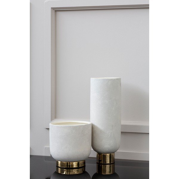 Callie agyagkerámia kaspó fehér-arany színben, ø 18 cm - Premier Housewares-image-1
