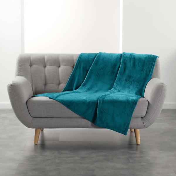 Kék mikroflanel takaró 125x150 cm Flanou – douceur d'intérieur