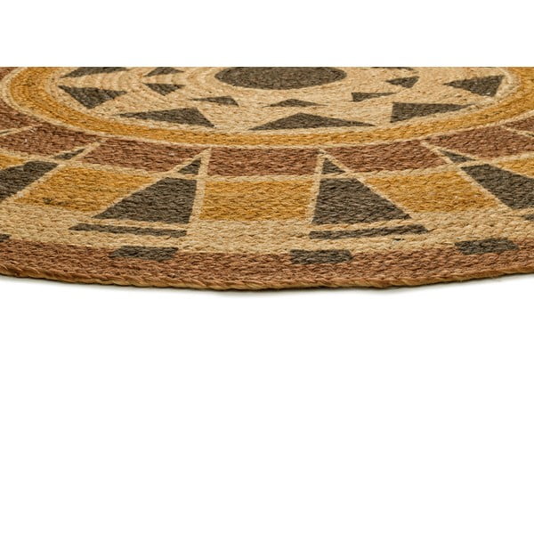 Narancssárga kézi szövésű juta kerek szőnyeg ø 90 cm Tonga – Universal-image-2